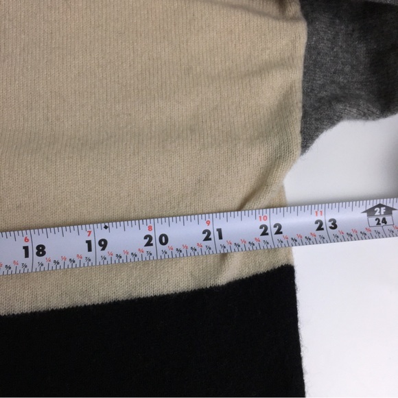 Vince Colorblock Pattern Scoop Neck Sweater Cashmere Blend - Picture 10 of 11